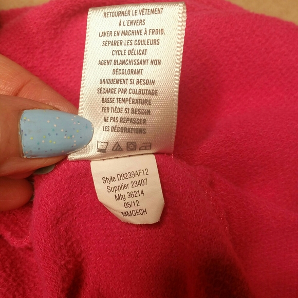 Aeropostale Pink Cropped Hooded Sweatshirt Size S - Picture 10 of 11